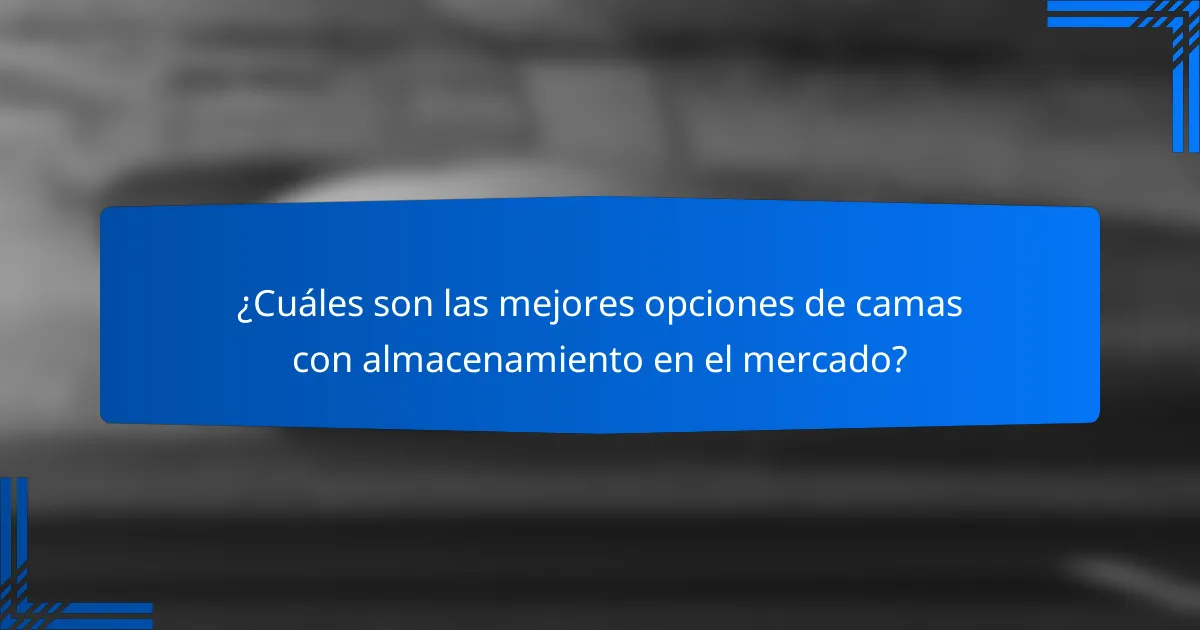 ¿Cuáles son las mejores opciones de camas con almacenamiento en el mercado?