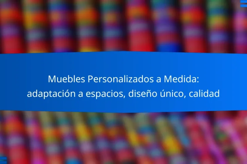 Muebles Personalizados a Medida: adaptación a espacios, diseño único, calidad